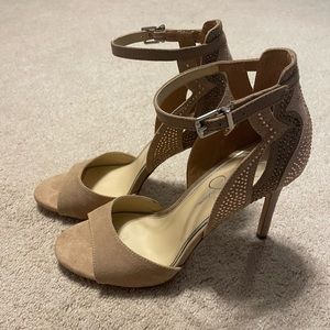 Multi tonal Tan Heeled Sandals